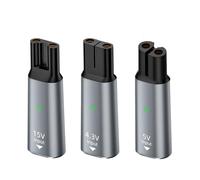 Paquete de 3 adaptadores USB-C para afeitadora, cable de carga portátil de 4,3 V/5 V/15 V de repuesto para afeitadoras eléctricas, convertidor de corriente estable para Philips OneBlade, Norelco