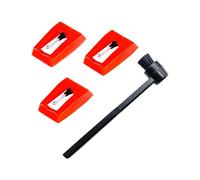 Paquete de 3 Agujas de Repuesto para Tocadiscos con Cepillo de Limpieza de Aguja, Agujas de Aguja para Tocadiscos para Victrola,