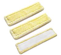 Paquete de 3 almohadillas de microfibra para aspirador de ventana, compatibles con Karcher WV2 Plus WV5 Premium (amarillo)