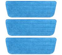 Paquete de 3 almohadillas reutilizables de microfibra para mopa Bona, almohadillas de repuesto para limpieza de suelos húmedos y secos, almohadillas de repuesto para fregona de madera dura, lavables a