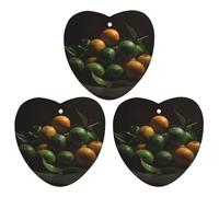 Paquete de 3 ambientadores colgantes de incienso, hojas colgantes perfumadas para automóvil, hogar, decoración interior de automóviles, naranjas verdes y amarillas