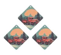 Paquete de 3 ambientadores colgantes de incienso, hojas colgantes perfumadas para automóvil, hogar, decoración interior de automóvil, camión, paisaje suburbano