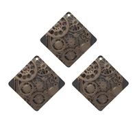 Paquete de 3 ambientadores colgantes de incienso, hojas colgantes perfumadas para automóvil, hogar, decoración interior de automóvil, engranajes mecánicos steampunk