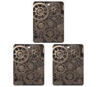 Paquete de 3 ambientadores colgantes de incienso, hojas colgantes perfumadas para automóvil, hogar, decoración interior de automóvil, engranajes mecánicos steampunk