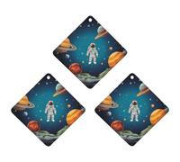 Paquete de 3 ambientadores colgantes de incienso, hojas colgantes perfumadas para automóvil, hogar, decoración interior de automóvil, cohete espacial exterior, astronauta