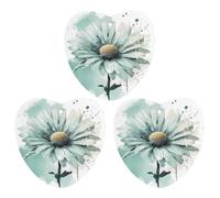 Paquete de 3 ambientadores colgantes de incienso, hojas colgantes perfumadas para automóvil, hogar, decoración interior de automóvil, acuarela, verde menta, margaritas