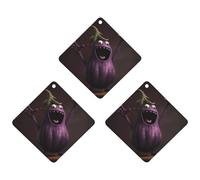 Paquete de 3 ambientadores colgantes de incienso, hojas colgantes perfumadas para automóvil, hogar, decoración interior de automóvil, berenjena morada