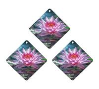 Paquete de 3 ambientadores colgantes de incienso, hojas colgantes perfumadas para coche, hogar, decoración interior de auto, nenúfar, luz y sombra