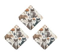 Paquete de 3 ambientadores colgantes de incienso, hojas de incienso perfumadas para automóvil, hogar, decoración interior de automóvil, animales de mapache
