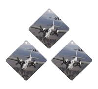 Paquete de 3 ambientadores colgantes de incienso, hojas de incienso perfumadas para automóvil, hogar, decoración interior de automóvil, avión del ejército de EE. UU