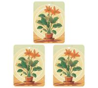 Paquete de 3 ambientadores colgantes de incienso para coche, hojas colgantes perfumadas para coche, hogar, decoración interior de automóvil, ilustración vectorial de plantas
