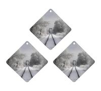 Paquete de 3 ambientadores colgantes de incienso para coche, hojas perfumadas para decoración interior de coche, hogar, auto, vías de tren nevadas