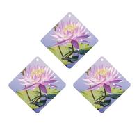 Paquete de 3 ambientadores colgantes de incienso para coche, hojas perfumadas para decoración interior de coche, hogar, lirio de agua morado