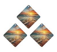 Paquete de 3 ambientadores colgantes de incienso para coche, hojas perfumadas para decoración interior de coche, hogar, amanecer