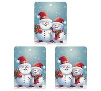 Paquete de 3 ambientadores colgantes de incienso para coche, hojas perfumadas para decoración interior de coche, hogar, automóvil, Navidad, Papá Noel, muñeco de nieve