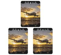 Paquete de 3 ambientadores colgantes de incienso para coche, hojas perfumadas para decoración interior de coche, hogar, rompecabezas de avión