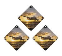 Paquete de 3 ambientadores colgantes de incienso para coche, hojas perfumadas para decoración interior de coche, hogar, rompecabezas de avión