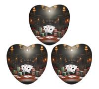 Paquete de 3 ambientadores colgantes de incienso para coche, hojas perfumadas para decoración interior de coche, hogar, torneo de póquer