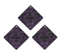Paquete de 3 ambientadores colgantes de incienso para coche, hojas perfumadas para decoración interior de coche, hogar, automóvil, morado, negro, gótico espeluznante