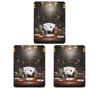 Paquete de 3 ambientadores colgantes de incienso para coche, hojas perfumadas para decoración interior de coche, hogar, torneo de póquer