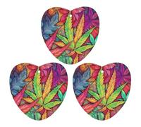 Paquete de 3 ambientadores colgantes de incienso para coche, hojas perfumadas para decoración interior de coche, hogar, automóvil, decoración de interiores, arte de hojas multicolor