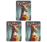 Paquete de 3 ambientadores colgantes de incienso para coche, hojas perfumadas para decoración interior de coche, hogar, automóvil, jirafa que recibe un regalo