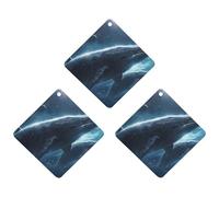 Paquete de 3 ambientadores colgantes de incienso para coche, hojas perfumadas para decoración interior de coche, hogar, auto, ballenas que viajan en el espacio