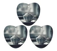 Paquete de 3 ambientadores colgantes de incienso para coche, hojas perfumadas para decoración interior de coche, hogar, color crema sobre café