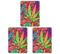 Paquete de 3 ambientadores colgantes de incienso para coche, hojas perfumadas para decoración interior de coche, hogar, automóvil, decoración de interiores, arte de hojas multicolor