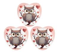 Paquete de 3 ambientadores colgantes de incienso para coche, hojas perfumadas para decoración interior de coche, hogar, automóvil, amante de los búhos