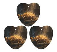 Paquete de 3 ambientadores colgantes de incienso para coche, hojas perfumadas para decoración interior de coche, hogar, papas fritas