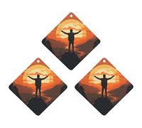 Paquete de 3 ambientadores colgantes de incienso para coche, hojas perfumadas para decoración interior de coche, hogar, brazos abiertos