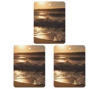 Paquete de 3 ambientadores colgantes de incienso para coche, hojas perfumadas para decoración interior de coche, hogar, automóvil, las olas se mueven
