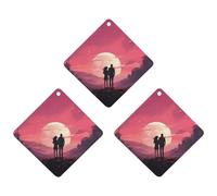 Paquete de 3 ambientadores colgantes de incienso para coche, hojas perfumadas para decoración interior de coche, hogar, imágenes emocionales
