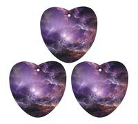 Paquete de 3 ambientadores colgantes de incienso para coche, hojas perfumadas para decoración interior de coche, hogar, automóvil, galaxia morada