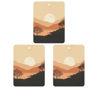 Paquete de 3 ambientadores colgantes de incienso para coche, hojas perfumadas para decoración interior de coche, hogar, automóvil, ciervos y colinas