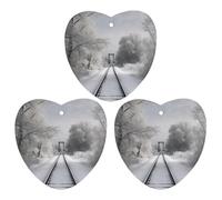 Paquete de 3 ambientadores colgantes de incienso para coche, hojas perfumadas para decoración interior de coche, hogar, auto, vías de tren nevadas