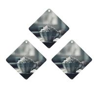 Paquete de 3 ambientadores colgantes de incienso para coche, hojas perfumadas para decoración interior de coche, hogar, color crema sobre café