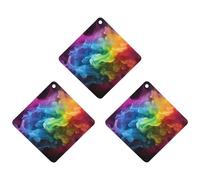 Paquete de 3 ambientadores colgantes de incienso para coche, hojas perfumadas para decoración interior de coche, hogar, automóvil, humo arcoíris