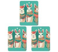 Paquete de 3 ambientadores colgantes de incienso para coche, hojas perfumadas para decoración interior de coche, hogar, tres bonitas alpacas
