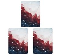 Paquete de 3 ambientadores colgantes de incienso para coche, hojas perfumadas para decoración interior de coche, hogar, auto, rojo, blanco y líneas