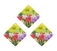 Paquete de 3 ambientadores colgantes de incienso para coche, hojas perfumadas para decoración interior de coche, hogar, flores de primavera