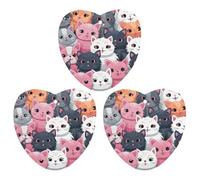 Paquete de 3 ambientadores colgantes de incienso para coche, hojas perfumadas para decoración interior de coche, hogar, gatitos lindos