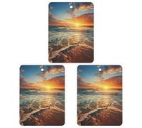 Paquete de 3 ambientadores colgantes de incienso para coche, hojas perfumadas para decoración interior de coche, hogar, amanecer