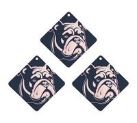 Paquete de 3 ambientadores colgantes de incienso para coche, hojas perfumadas para decoración interior de coche, hogar, automóvil, logotipo de perro blanco