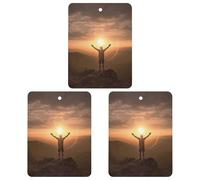 Paquete de 3 ambientadores colgantes de incienso para coche, hojas perfumadas para decoración interior de coche, hogar, auto, hombre, levanta los brazos