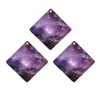 Paquete de 3 ambientadores colgantes de incienso para coche, hojas perfumadas para decoración interior de coche, hogar, automóvil, galaxia morada