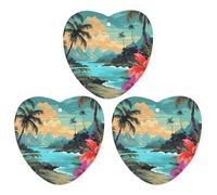 Paquete de 3 ambientadores colgantes de incienso para coche, hojas perfumadas para decoración interior de coche, hogar, auto, Hello Hawaii