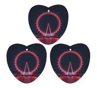 Paquete de 3 ambientadores colgantes de incienso para coche, hojas perfumadas para decoración interior de coche, hogar, automóvil, ojo de Londres por la noche