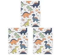 Paquete de 3 ambientadores colgantes de incienso para coche, hojas perfumadas para decoración interior de coche, hogar, automóvil, bonito patrón de dinosaurios